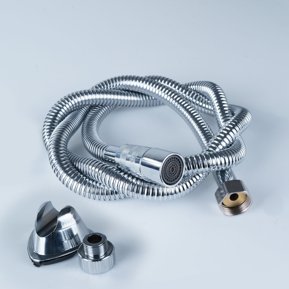 code410 Toilet Hose With Brass Connection - Chrome - Image 1